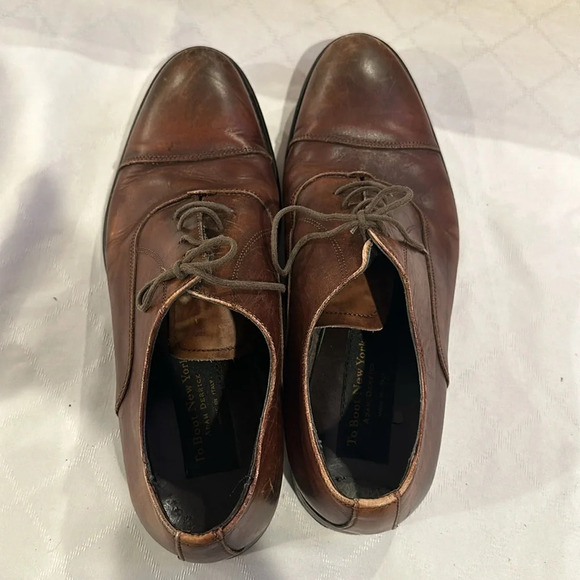 To Boot New York Men’s Brandon Cap Toe Oxford Cognac Leather 12981 US 9.5 M - Picture 5 of 6